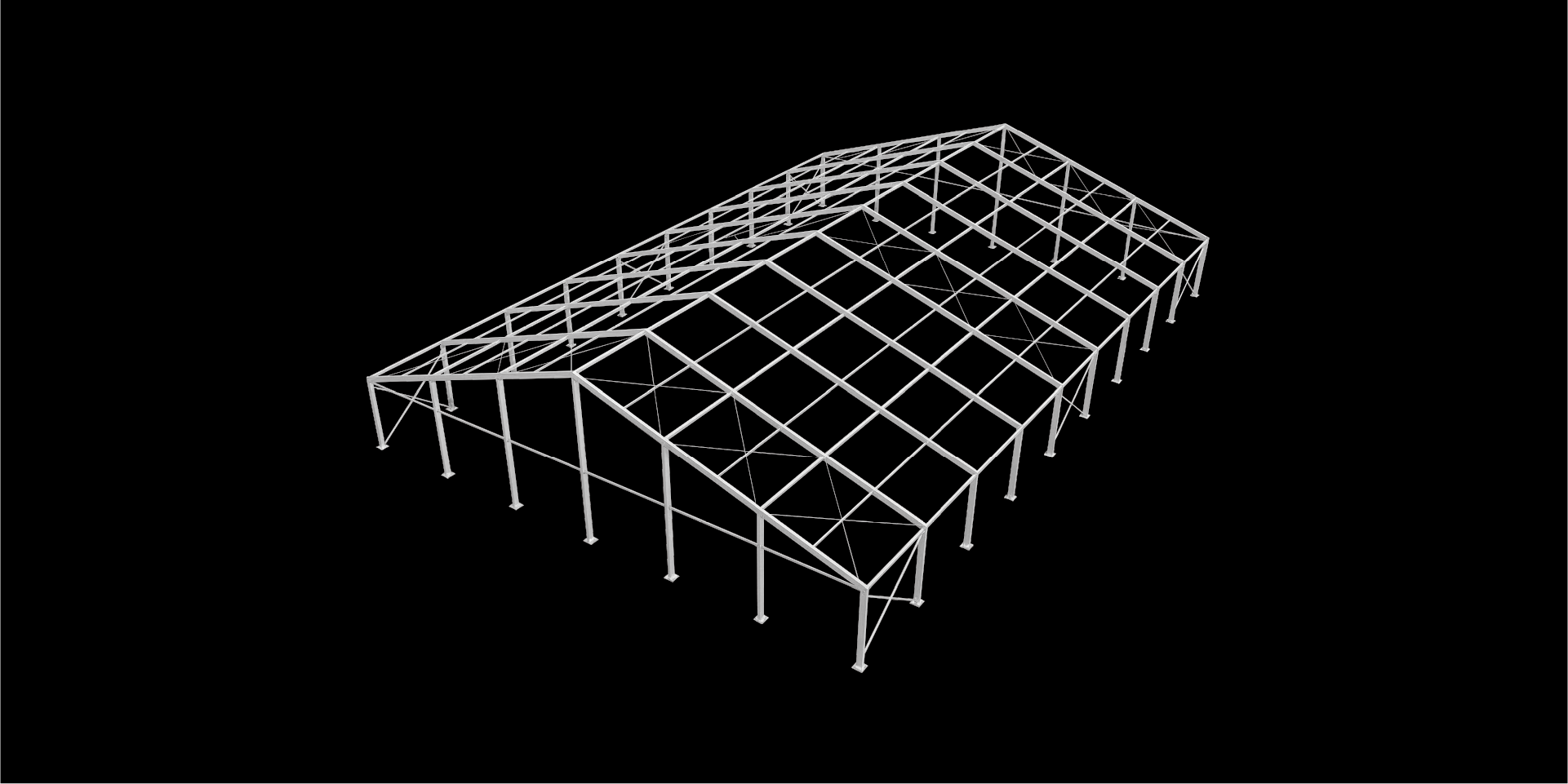 篷房 3D 結構圖